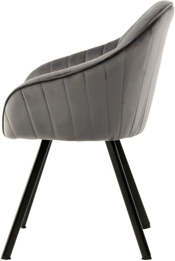 Kayoom Stoel Jodie 125 2-pack zitting met bekleding fluweelzachte bekleding comfortabel effen ontwerp (set 2 stuks) - Foto 2