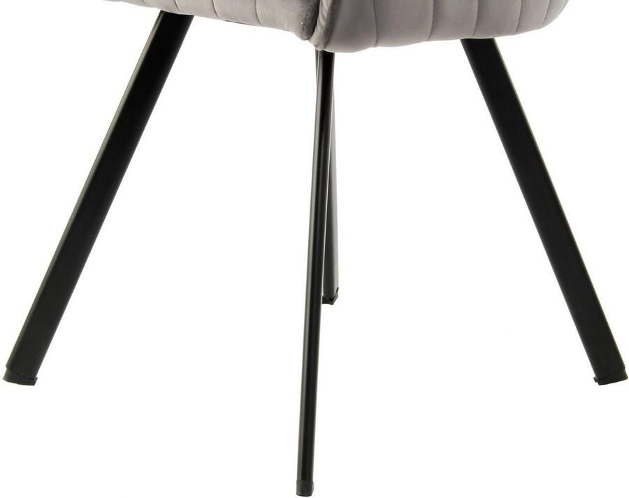 Kayoom Stoel Jodie 125 2-pack zitting met bekleding fluweelzachte bekleding comfortabel effen ontwerp (set 2 stuks)