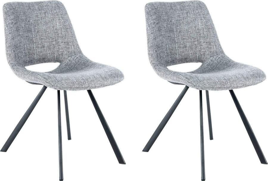 Kayoom Stoel Josephine 325 2-delige set tijdloos ontwerp met geometrische uitsparing onderhoudsvriendelijk eenvoudig zachte bekleding voor een aangenaam zitgevoel (set 2 stuks) - Foto 10