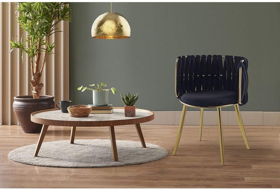 Kayoom Stoel Melly 125 2-delige set geweldig ontwerp van de rugleuning ronde zitting (set 2 stuks) - Foto 6