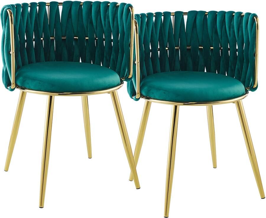 Kayoom Stoel Melly 125 2-delige set geweldig ontwerp van de rugleuning ronde zitting (set 2 stuks) - Foto 3