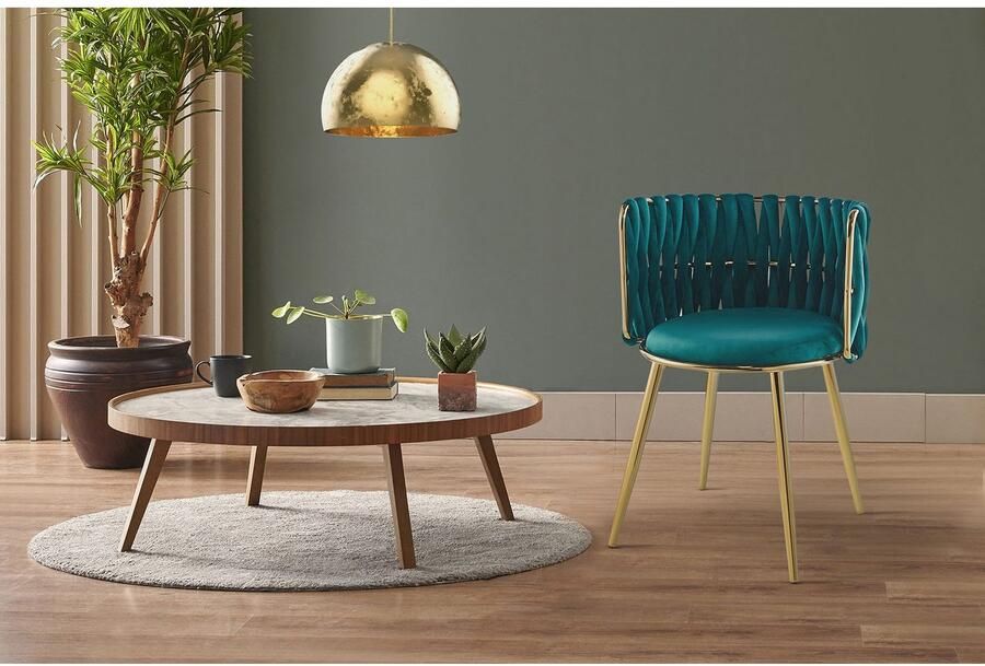 Kayoom Stoel Melly 125 2-delige set geweldig ontwerp van de rugleuning ronde zitting (set 2 stuks) - Foto 5