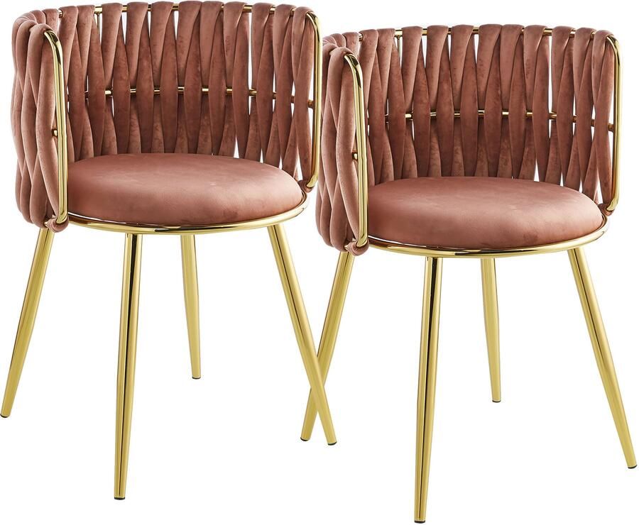 Kayoom Stoel Melly 125 2-delige set geweldig ontwerp van de rugleuning ronde zitting (set 2 stuks) - Foto 3