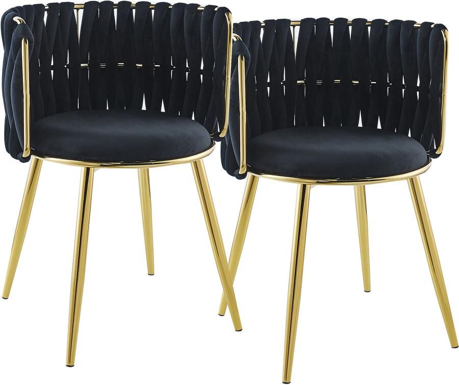 Kayoom Stoel Melly 125 2-delige set geweldig ontwerp van de rugleuning ronde zitting (set 2 stuks) - Foto 3