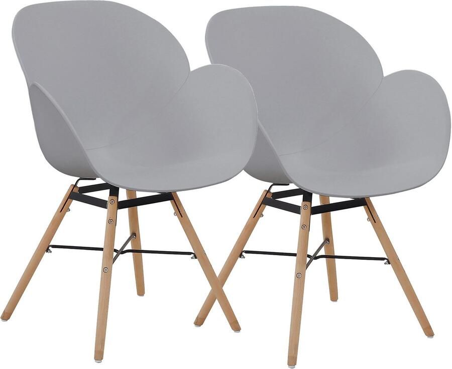 Kayoom Stoel met 4 poten Stoel Amalia 110 2-delige set praktisch set comfortabele kunststofstoel (set 2 stuks) - Foto 2