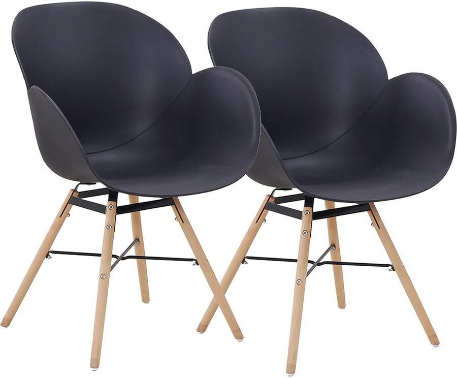 Kayoom Stoel met 4 poten Stoel Amalia 110 2-delige set praktisch set comfortabele kunststofstoel (set 2 stuks) - Foto 2