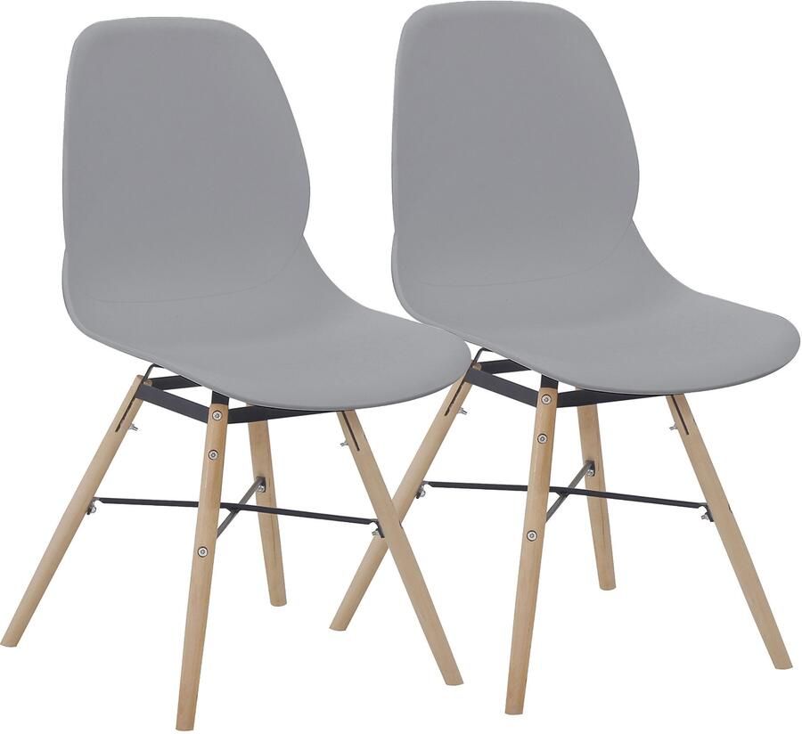 Kayoom Stoel met 4 poten Stoel Amy 110 2-delige set praktisch set comfortabele kunststofstoel (set 2 stuks)