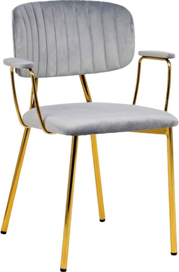 Kayoom Stoel met 4 poten Stoel Kian 225 2-delige set frame van RVS rugkussen (set 2 stuks) - Foto 3