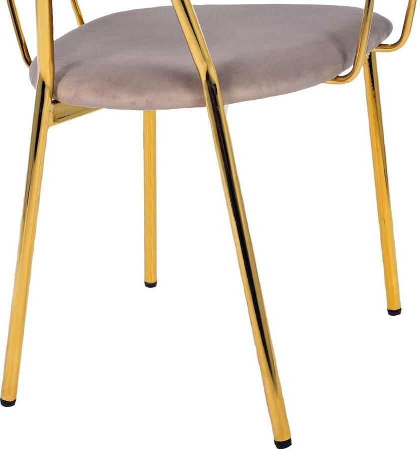 Kayoom Stoel met 4 poten Stoel Kian 225 2-delige set frame van RVS rugkussen (set 2 stuks)