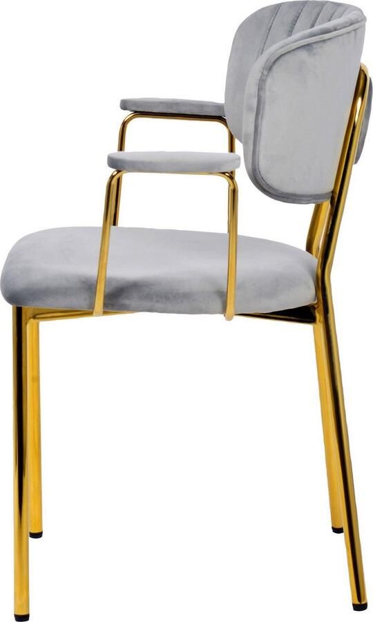 Kayoom Stoel met 4 poten Stoel Kian 225 2-delige set frame van RVS rugkussen (set 2 stuks) - Foto 4