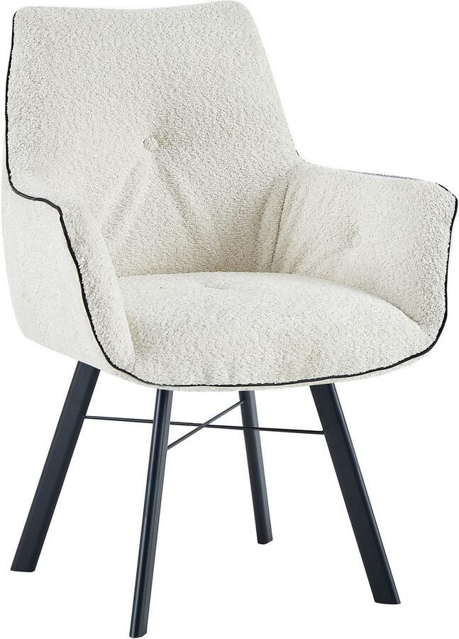 Kayoom Stoel met armleuningen Stoel Allie 125 met armleuning 180° draaibaar met terughaalfunctie 180° draaibaar met automatische terugrolfunctie eenvoudig opstaan met armleuning (1 stuk) - Foto 2