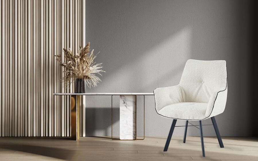 Kayoom Stoel met armleuningen Stoel Allie 125 met armleuning 180° draaibaar met terughaalfunctie 180° draaibaar met automatische terugrolfunctie eenvoudig opstaan met armleuning (1 stuk) - Foto 6