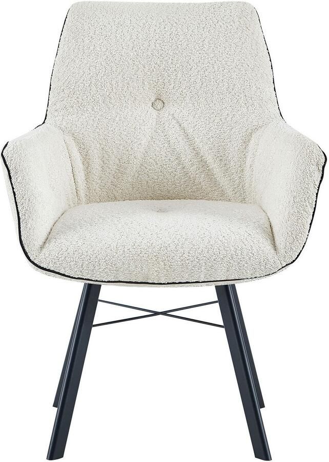 Kayoom Stoel met armleuningen Stoel Allie 125 met armleuning 180° draaibaar met terughaalfunctie 180° draaibaar met automatische terugrolfunctie eenvoudig opstaan met armleuning (1 stuk) - Foto 3