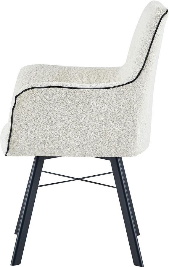 Kayoom Stoel met armleuningen Stoel Allie 125 met armleuning 180° draaibaar met terughaalfunctie 180° draaibaar met automatische terugrolfunctie eenvoudig opstaan met armleuning (1 stuk) - Foto 5