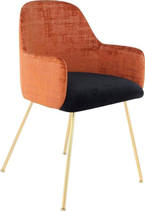 Kayoom Floraya Eetkamerstoel Richard Terracotta Zwart 50x53x85cm (LxBxH) Maximale draagkracht 120KG - Foto 6