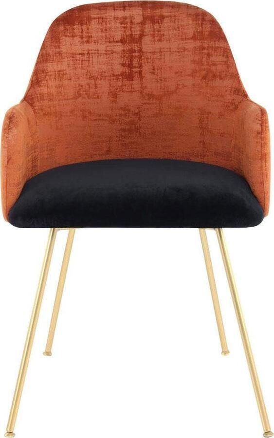 Kayoom Floraya Eetkamerstoel Richard Terracotta Zwart 50x53x85cm (LxBxH) Maximale draagkracht 120KG - Foto 8