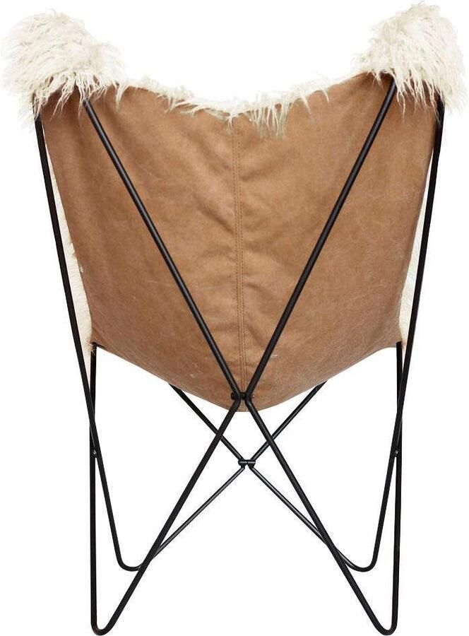 Kayoom Stoel zachte bekleding van imitatiebont gedeeltelijk handgemaakt (1 stuk) - Foto 7