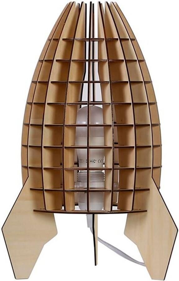 Kayoom Tafellamp Aviator hout modern veelzijdig combineerbaar (1 stuk) - Foto 5