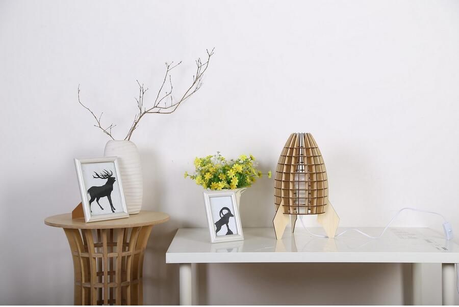 Kayoom Tafellamp Aviator hout modern veelzijdig combineerbaar (1 stuk) - Foto 3