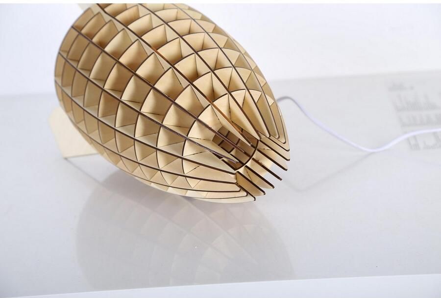 Kayoom Tafellamp Aviator hout modern veelzijdig combineerbaar (1 stuk) - Foto 2