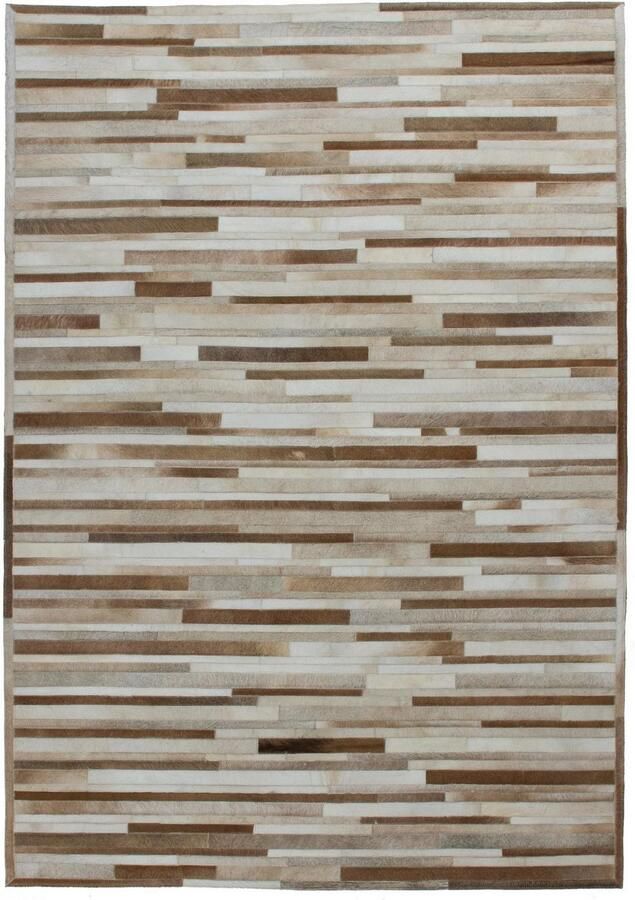 Kayoom Vachtvloerkleed Lavish 110 Patchwork echt leer bont woonkamer