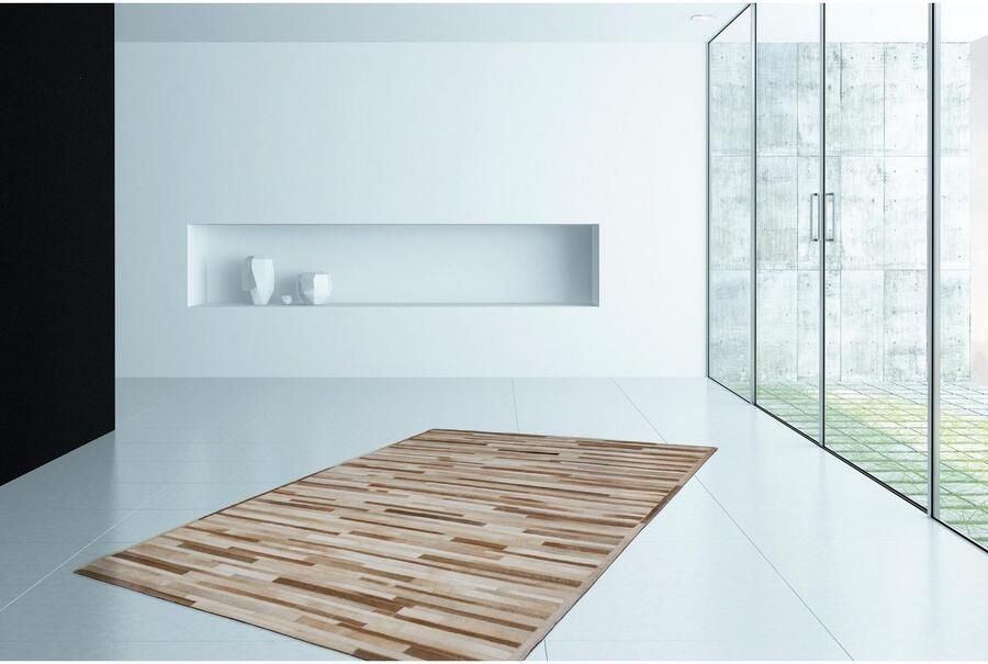 Kayoom Vachtvloerkleed Lavish 110 Patchwork echt leer bont woonkamer - Foto 4