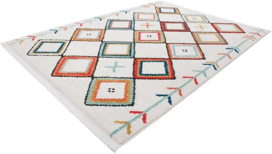 Kayoom Vloerkleed Agadir 210 trendy etno-stijl zoals met de hand geschilderde patronen met franjes - Foto 4