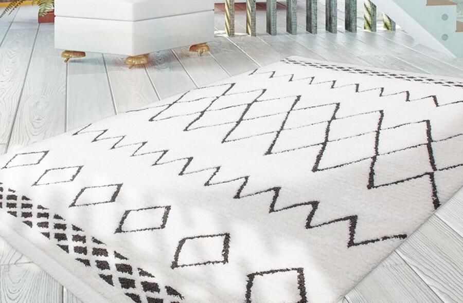 Kayoom Vloerkleed Agadir 310 trendy etno-stijl zoals met de hand geschilderde patronen met franjes - Foto 4