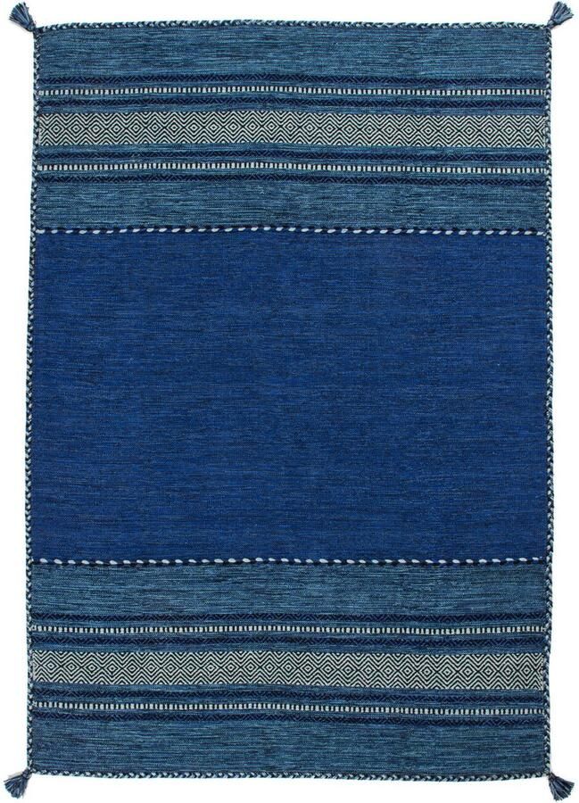 Kayoom Vloerkleed Alhambra 335 Machinaal geweven vlakke tapijt 100% katoen etno-ontwerp