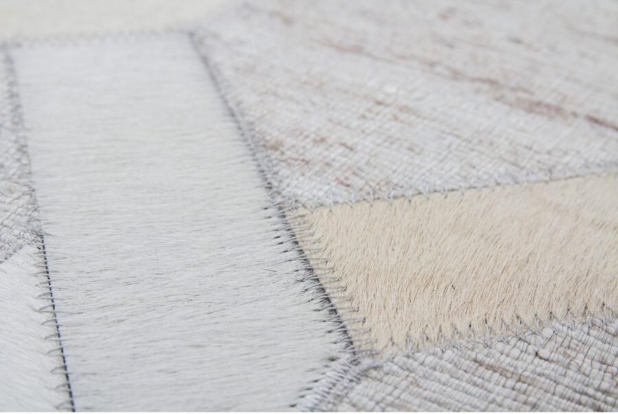 Kayoom Vloerkleed Chimera 110 Materiaalmix van viscose en leer handgemaakt uniek stuk - Foto 2