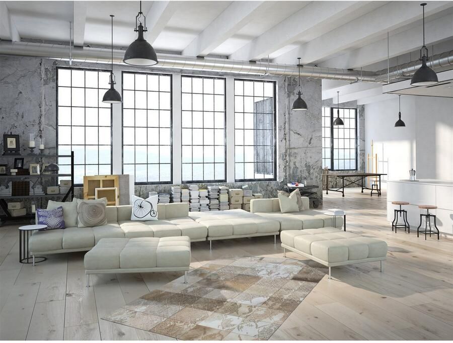 Kayoom Vloerkleed Cobra 343 Tapijt van leer gelaserd ontwerp handgemaakt uniek stuk - Foto 5