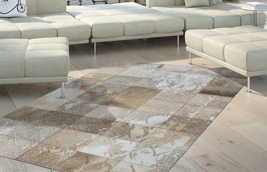 Kayoom Vloerkleed Cobra 343 Tapijt van leer gelaserd ontwerp handgemaakt uniek stuk - Foto 3