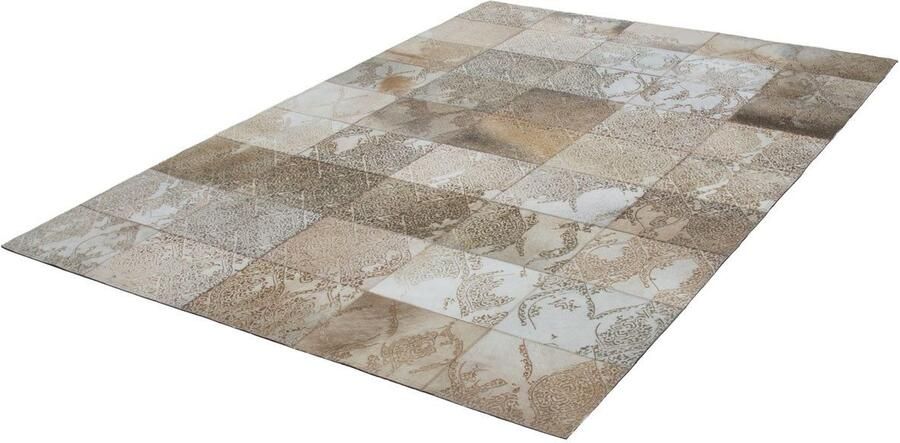 Kayoom Vloerkleed Cobra 343 Tapijt van leer gelaserd ontwerp handgemaakt uniek stuk - Foto 4