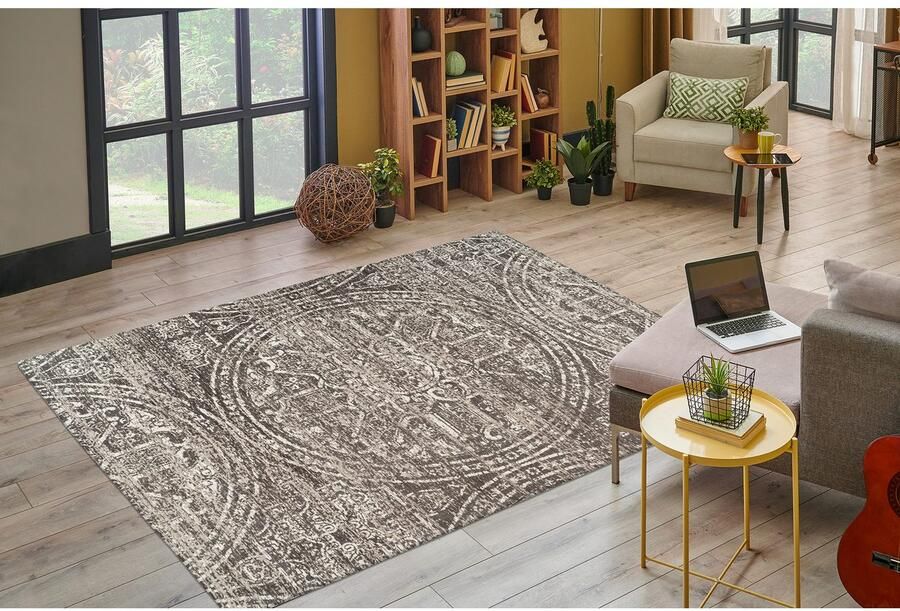 Kayoom Vloerkleed Davis 425 elegant ontwerp onderhoudsvriendelijk neutrale kleuren