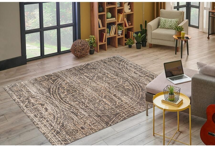 Kayoom Vloerkleed Davis 425 elegant ontwerp onderhoudsvriendelijk neutrale kleuren