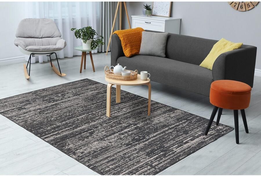 Kayoom Vloerkleed Kalea 125 Vlakweefsel tapijt met reliëfontwerp used-look moderne kleuren