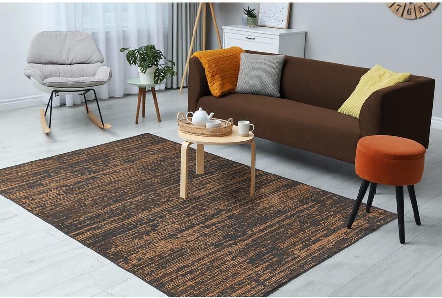 Kayoom Vloerkleed Kalea 125 Vlakweefsel tapijt met reliëfontwerp used-look moderne kleuren