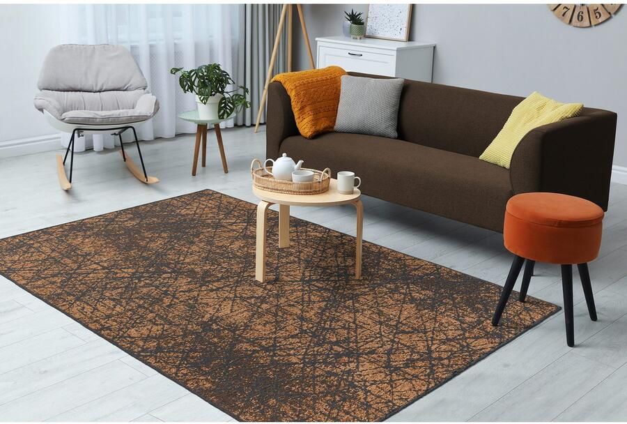 Kayoom Vloerkleed Kalea 225 Vlakweefsel tapijt met reliëfontwerp used-look moderne kleuren - Foto 2