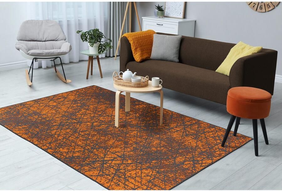 Kayoom Vloerkleed Kalea 225 Vlakweefsel tapijt met reliëfontwerp used-look moderne kleuren - Foto 3