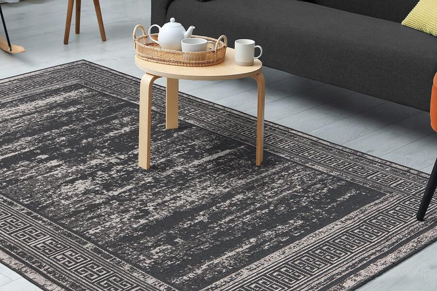 Kayoom Vloerkleed Kalea 325 Vlakweefsel tapijt met reliëfontwerp used-look moderne kleuren - Foto 4