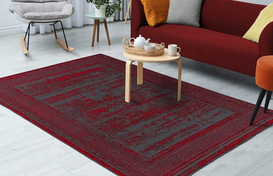 Kayoom Vloerkleed Kalea 325 Vlakweefsel tapijt met reliëfontwerp used-look moderne kleuren - Foto 3