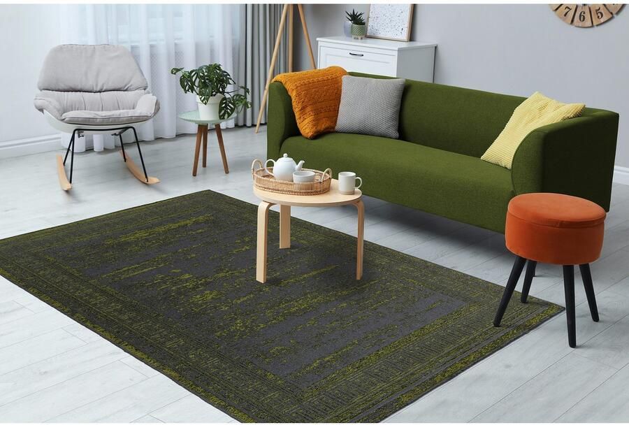 Kayoom Vloerkleed Kalea 325 Vlakweefsel tapijt met reliëfontwerp used-look moderne kleuren - Foto 2