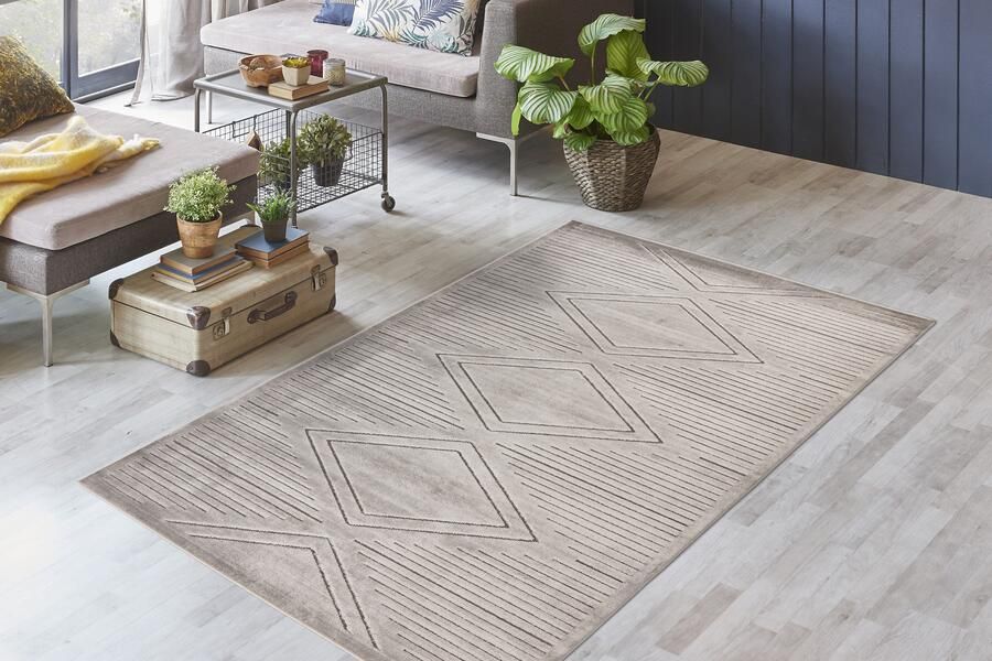 Kayoom Vloerkleed Madlen 125 252.000 punten qm uni-kleur neutraal design - Foto 5