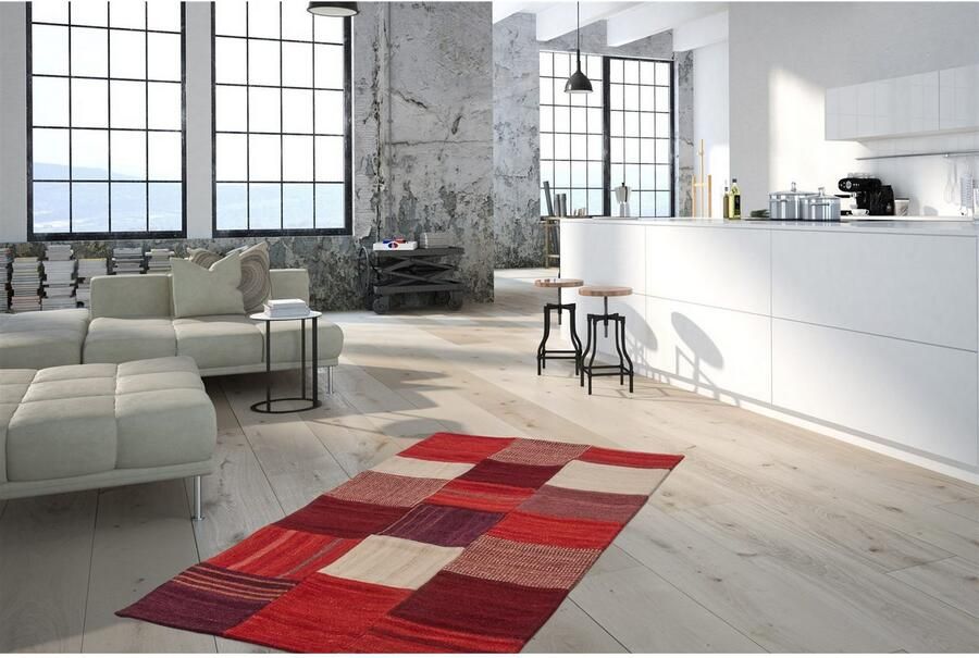 Kayoom Vloerkleed Radical 230 Handgeweven jacquard-kilim hoogwaardige materiaalcombinatie - Foto 3