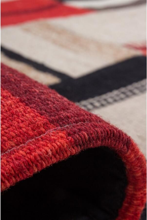 Kayoom Vloerkleed Radical 240 Handgeweven jacquard-kilim hoogwaardige materiaalcombinatie - Foto 4
