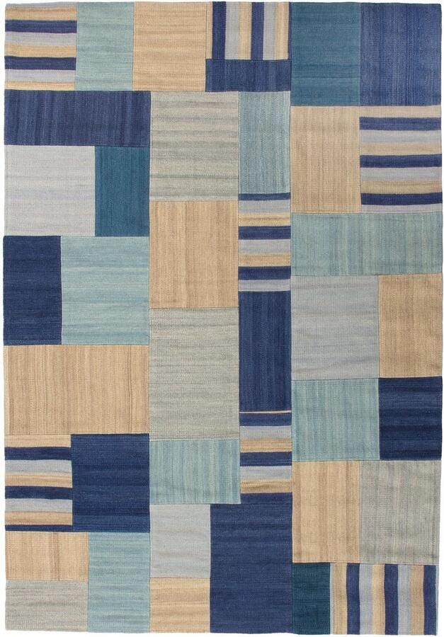 Kayoom Vloerkleed Radical 315 Handgeweven jacquard kilim hoogwaardige materiaalcombinatie.
