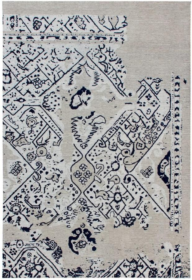 Kayoom Vloerkleed River 120 Jacquard retro- en vintage-ontwerp katoen achterkant