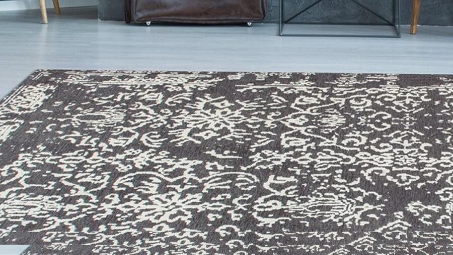 Kayoom Vloerkleed River 130 Jacquard retro- en vintage-ontwerp katoen achterkant - Foto 3