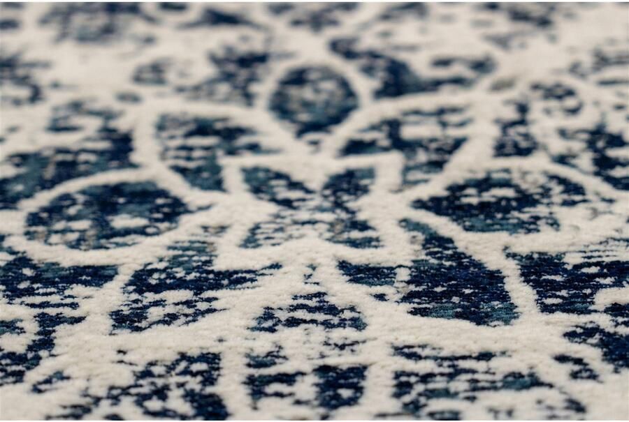 Kayoom Vloerkleed River 140 Jacquard retro- en vintage-ontwerp katoen achterkant - Foto 2