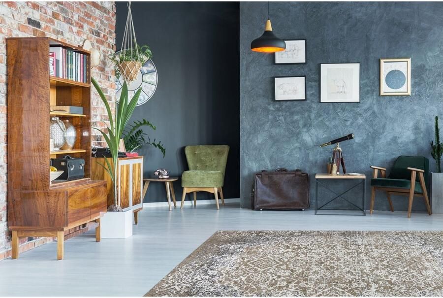 Kayoom Vloerkleed River 160 Jacquard retro- en vintage-ontwerp katoen achterkant - Foto 2